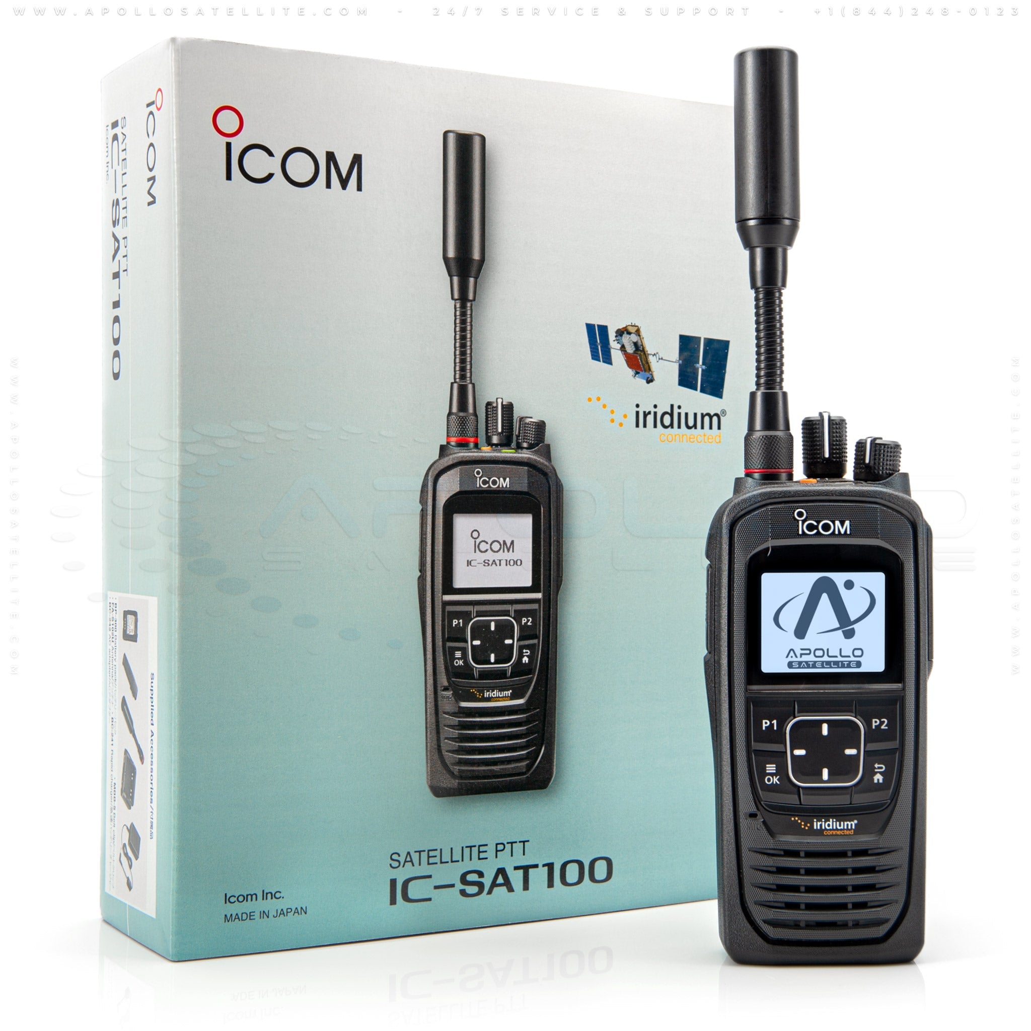 ICOM IC-SAT100 PTT Iridium Satellite Radio Push-To-Talk