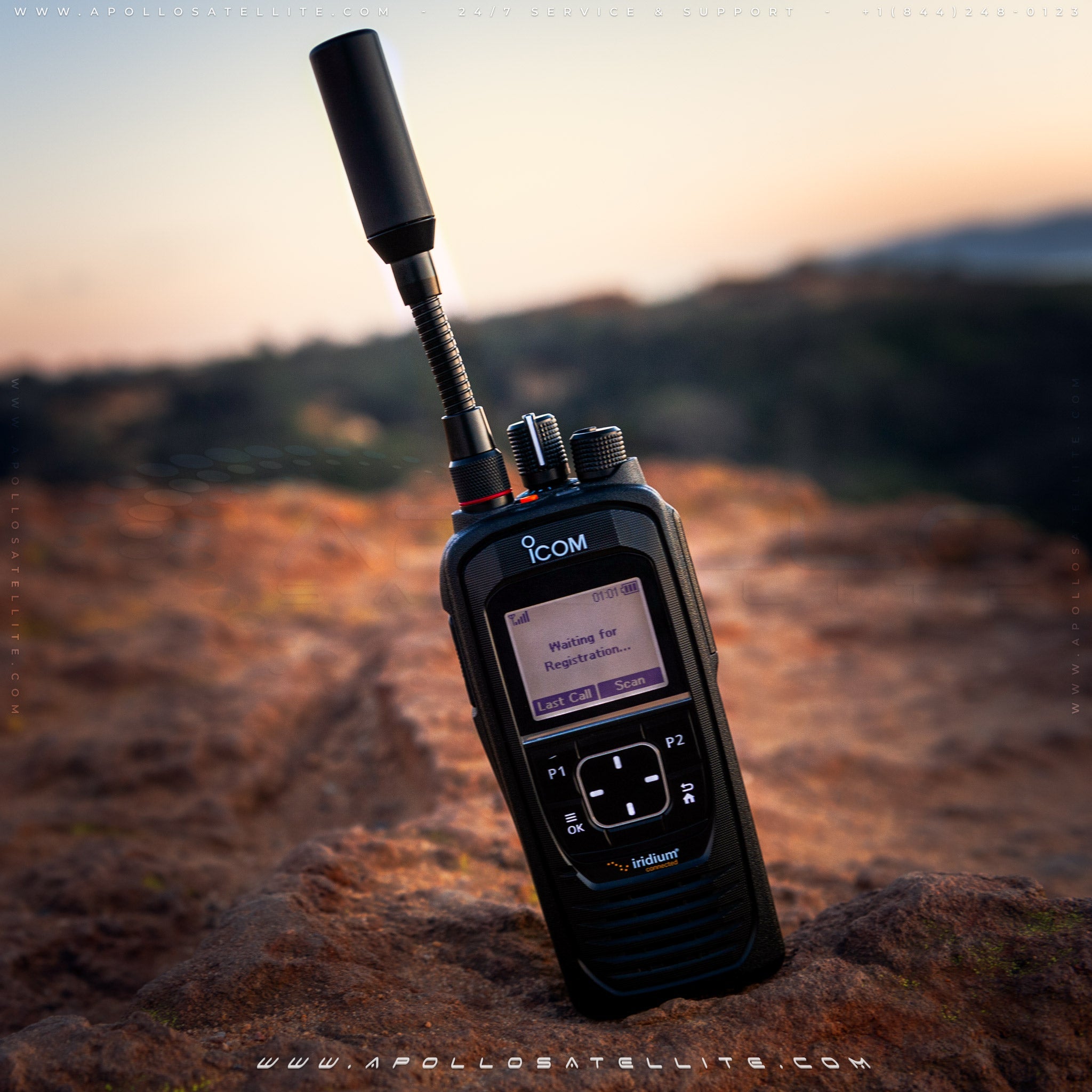 ICOM IC-SAT100 PTT Iridium Satellite Radio Push-To-Talk