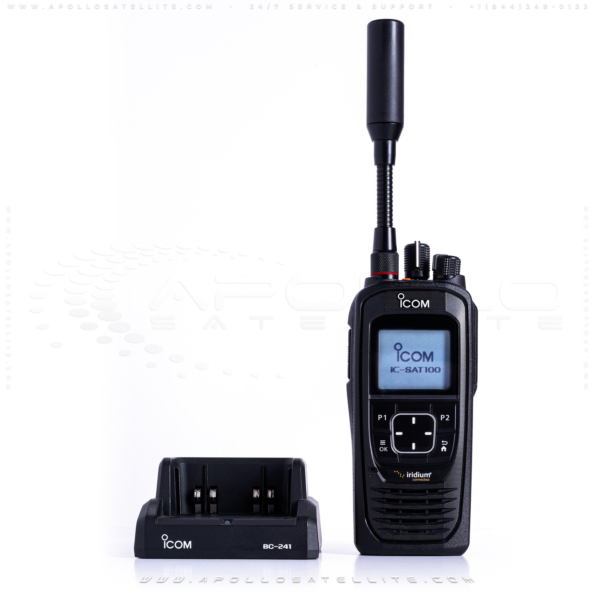 ICOM IC-SAT100 PTT Iridium Satellite Radio Push-To-Talk